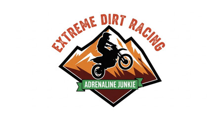Motocross Rider Dirt Bike Racing Logo. © king