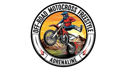 Motocross Rider Off Road Racing Logo. © king