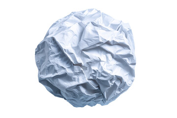 Fototapeta premium Crumpled White Paper Ball Isolated on Black Background Three Dimensional Texture, Isolated, Png Transparent Background