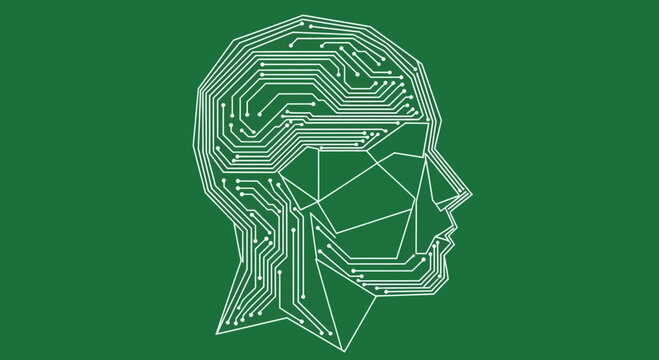 Circuit board human head profile