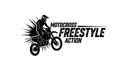 Motocross Rider Performing Freestyle Action. © milah