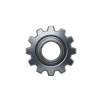 A metallic gear on a black background a cogwheel industrial machine part