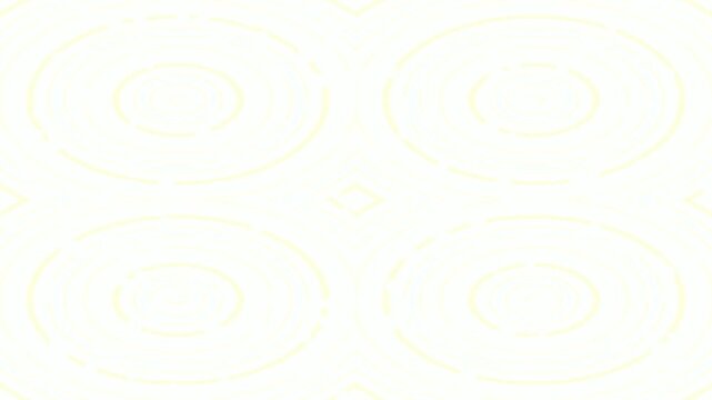 A white background with a pattern of four light yellow circles, each with a smaller concentric circle inside