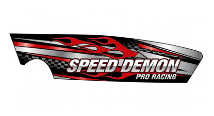 Motorcycle decal with speed demon design. © milah