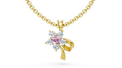 Jewelry pendant featuring diamond floral design for luxury.