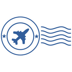 Airmail Stamp Postage Postal Illustration Icon Vector