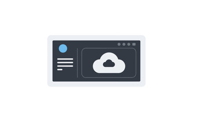 Fototapeta premium Cloud computing icon on screen.