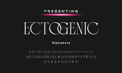 Lettering Minimalist Fashion. Elegant alphabet letters serif font and number. Typography fonts regular uppercase, lowercase. © Lyndon