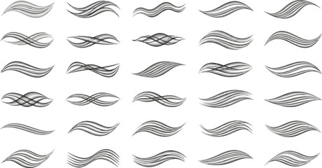 Obraz premium Elegant metallic wave graphics for modern design projects
