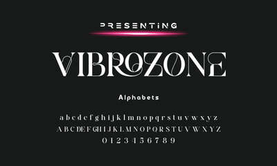 Lettering Minimalist Fashion. Elegant alphabet letters serif font and number. Typography fonts regular uppercase, lowercase.