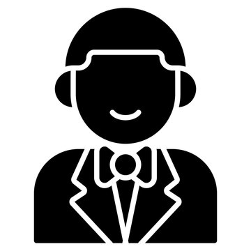 Billiard Referee Glyph Icon Vector
