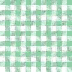 Mint Green and White Gingham Seamless Pattern Background