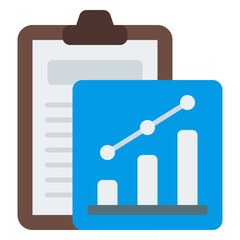 Obraz premium Performance Metrics Flat Icon Vector