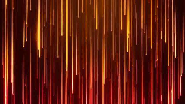 Dense vertical orange red matrix rain glowing data streams smooth particles seamless futuristic surreal ambience cascading softly glowing abstract unique style ultra realistic loop