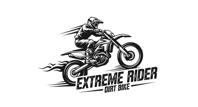 Motorcycle Rider Dirt Bike Action.