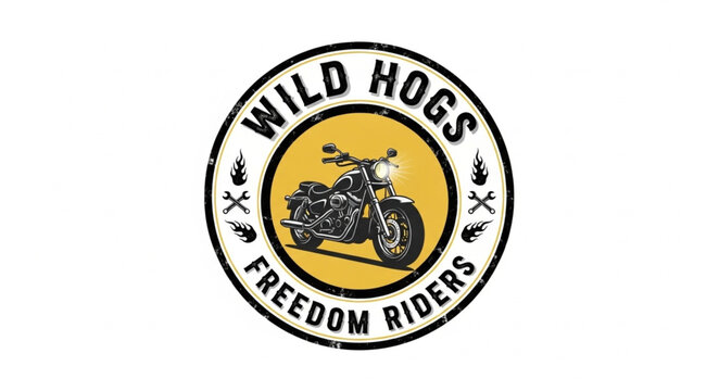 Motorcycle Logo Design Emblem Badge.