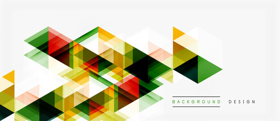 Fototapeta premium Abstract geometric shapes overlap. Vibrant colors create dynamic visual texture. Modern design element for backgrounds, presentations.