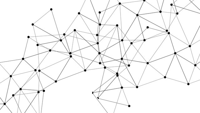 Vector Intricate network of interconnected dots and lines, representing connectivity, technology, and complex systems, conveying a sense of digital world and technological advancement Design
