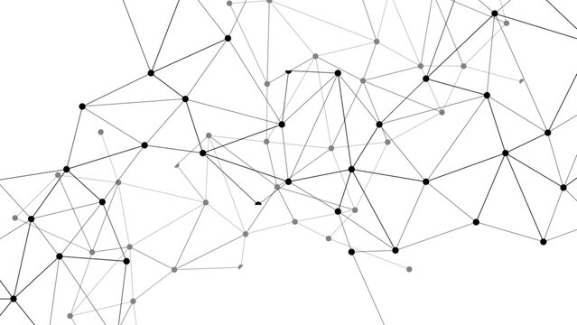 Vector Abstract network of interconnected lines and nodes representing data flow, connectivity, and digital structures, conveying concepts of communication, technology, and global networks. Design