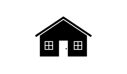 House silhouette black minimalist home icon vector isolated on white