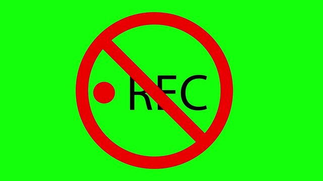 A video showcasing a red prohibition sign with KFC on a green background