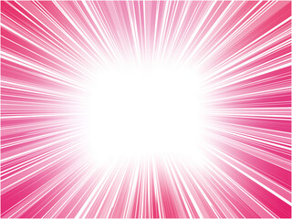 Pink Sunburst Explosion Background with Radiating Rays