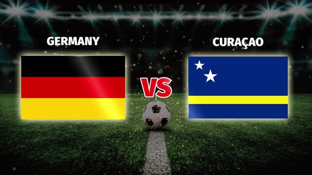 Germany vs Curacao football match motion template live video