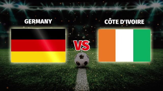 Germany vs Cote d'Ivoire football live match motion template video