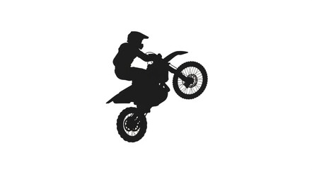 Motorcycle Rider Performing Stunt Jump. © IPAN