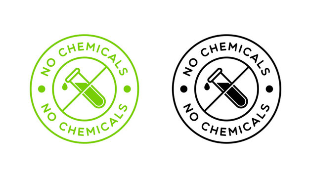 Vector No Chemicals Badge Label