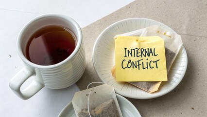 Tea Bags and Note Representing Internal Conflict and Self-Reflection