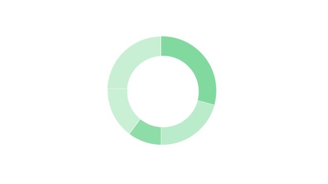 Abstract Circular Progress Indicator Animation with Green Tones.