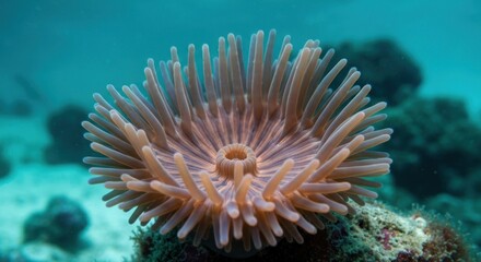 Sea anemone with tentacles