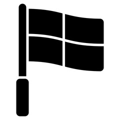 Football Corner Flag Glyph Icon Vector © arkinasi