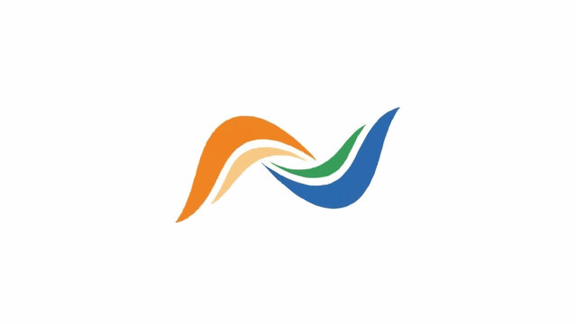 Multicolor abstract wave design logo.