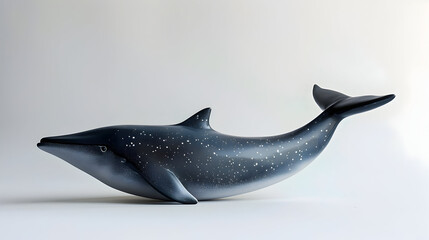 Fototapeta premium Elegant handcrafted whale figurine with sleek stylized design for home decor