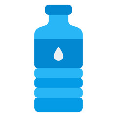 Fototapeta premium Water Bottle Flat Icon Vector