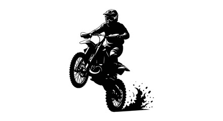 Motorcyclist Riding Dirt Bike Off Road. © ERIS