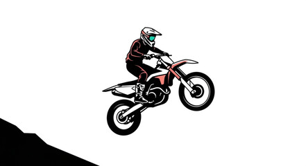 Motorcyclist Riding Dirt Bike in Air. © ERIS