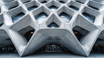 Obraz premium Modern Concrete Ceiling Architecture Detail.