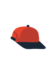 Fototapeta premium bright red baseball cap isolated vector illustration
