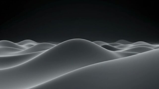 Smooth undulating dark waves with subtle glow