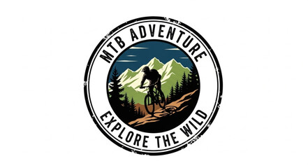 Mountain Bike Adventure Logo Design. © ARFI