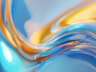 Fototapeta premium Soft glassmorphism abstract surface with gentle reflections