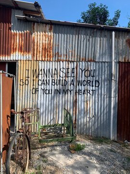 Quote on an old preserve building in Penang, Malaysia