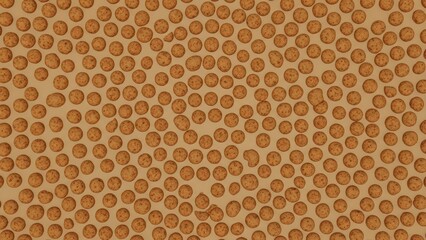 Uniformly distributed small golden spheres create a patterned surface texture