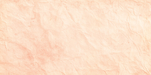 Fototapeta premium vintage peach parchment paper texture background with organic wrinkled perfect for vintage stationery, natural cosmetic branding.