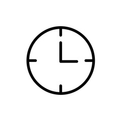 Simple Black Clock Face with Hour Hand.