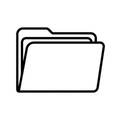 Simple Line Art Folder Icon Design.