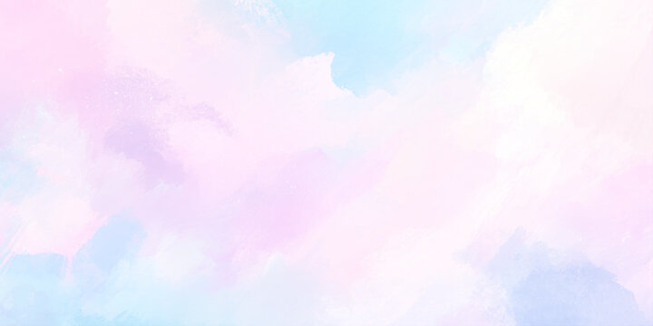 Pink and Light sky blue watercolor background Aquarelle paint textured canvas element for text design watercolor gradient pastel background.